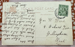 Antique British Postcard, Real Photo from the Raphael Tuck Series Kings and Queens //Embellished with Gold Gilt Border, Poet Robert Harrick