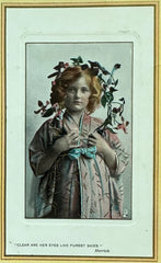 Antique British Postcard, Real Photo from the Raphael Tuck Series Kings and Queens //Embellished with Gold Gilt Border, Poet Robert Harrick