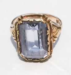 NOW SOLD Aquamarine Ring 14K Gold, Edwardian Vintage Fine Jewelry