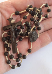 NOW SOLD Art Deco, French Rosary Celluloid Rosary, Vintage Cross