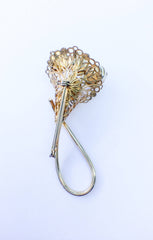 Glass Flower Bouquet Brooch French Art Deco Vintage Jewelry