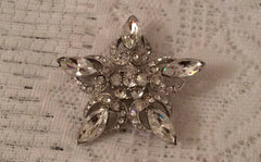 NOW SOLD Bogoff Glass Brooch, 1950s Retro Vintage Jewelry