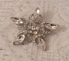 NOW SOLD Bogoff Glass Brooch, 1950s Retro Vintage Jewelry