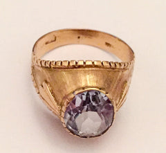 NOW SOLD Aquamarine Ring 18K Gold, European Gold, Etruscan, Byzantine, Victorian