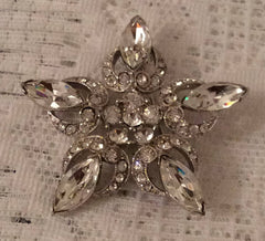 NOW SOLD Bogoff Glass Brooch, 1950s Retro Vintage Jewelry
