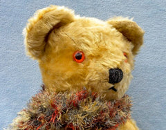 Moon Eyed Teddy Bear, Chad Valley 1940s Vintage Collectible