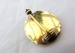 Victorian Mourning Brooch, Pearl, 14K Gold, Black Enamel, Vintage Fine Jewelry SALE