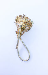 French Crystal Pin, Floral Bouquet, 1960s Vintage Jewelry