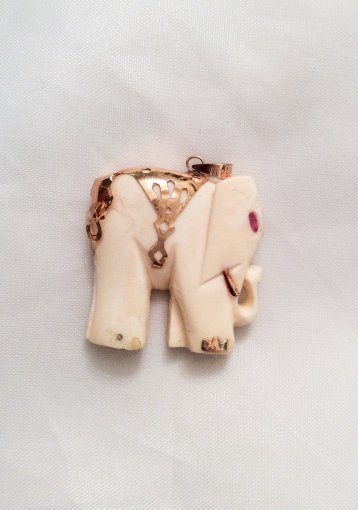 NOW SOLD Elephant Pendant, 14K Gold Pendant, Repair Vintage Fine Jewelry