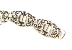 German Art Nouveau Bracelet, European Silver 835