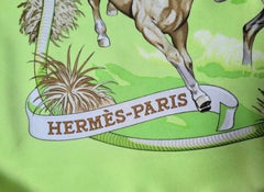 NOW SOLD Hermès Silk Scarf, Mustangs, Robert Dallet