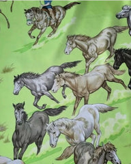 NOW SOLD Hermès Silk Scarf, Mustangs, Robert Dallet