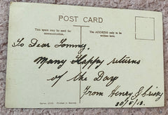 Edwardian Birthday Postcard, Pretty Child Birthday Wish, Only Joy Be Thine 1918