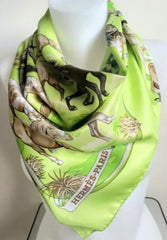 NOW SOLD Hermès Silk Scarf, Mustangs, Robert Dallet