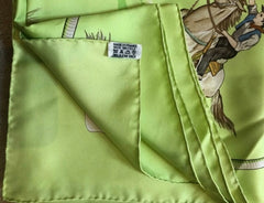 NOW SOLD Hermès Silk Scarf, Mustangs, Robert Dallet