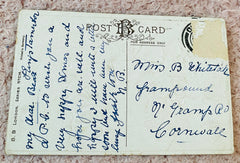 Embossed Antique Christmas Postcard, Ringing Bells and Mistletoe, Printed in Germany, Art Deco Imagery