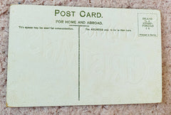 Embossed Antique Christmas Postcard, Writing, Floral, Printed in Germany