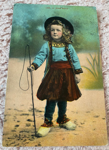 Breton Girl French Vintage Postcard, Quimper 2