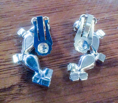 Black Glass Earrings, Ear Climbers