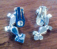 Black Glass Earrings, Ear Climbers