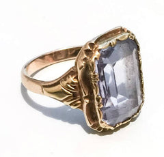 NOW SOLD Aquamarine Ring 14K Gold, Edwardian Vintage Fine Jewelry
