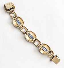 Art Deco Aquamarine Bracelet, Fahrner, Vermeil, Sterling Silver, Vintage Fine Jewelry