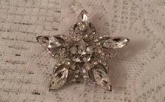 NOW SOLD Bogoff Glass Brooch, 1950s Retro Vintage Jewelry