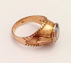 NOW SOLD Aquamarine Ring 18K Gold, European Gold, Etruscan, Byzantine, Victorian