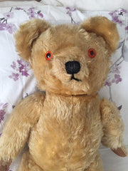Moon Eyed Teddy Bear, Chad Valley 1940s Vintage Collectible