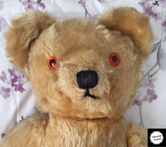 Moon Eyed Teddy Bear, Chad Valley 1940s Vintage Collectible