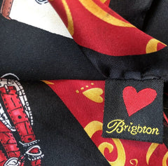NOW SOLD Brighton Silk Scarf, 22” Neckerchief, Colourful, Jewellery, Shoes, Handbags, Vintage Fabric