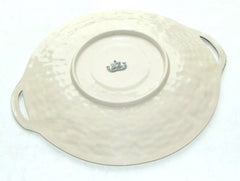 NOW SOLD Belleek Shamrock Cake Plate, 1910s 2nd Black Mark, Vintage Collectible