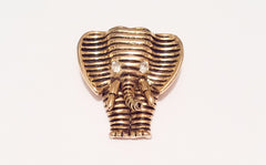 Elephant Pin Brooch, Enamel, Rhinestone, 1960s  Vintage Jewelry
